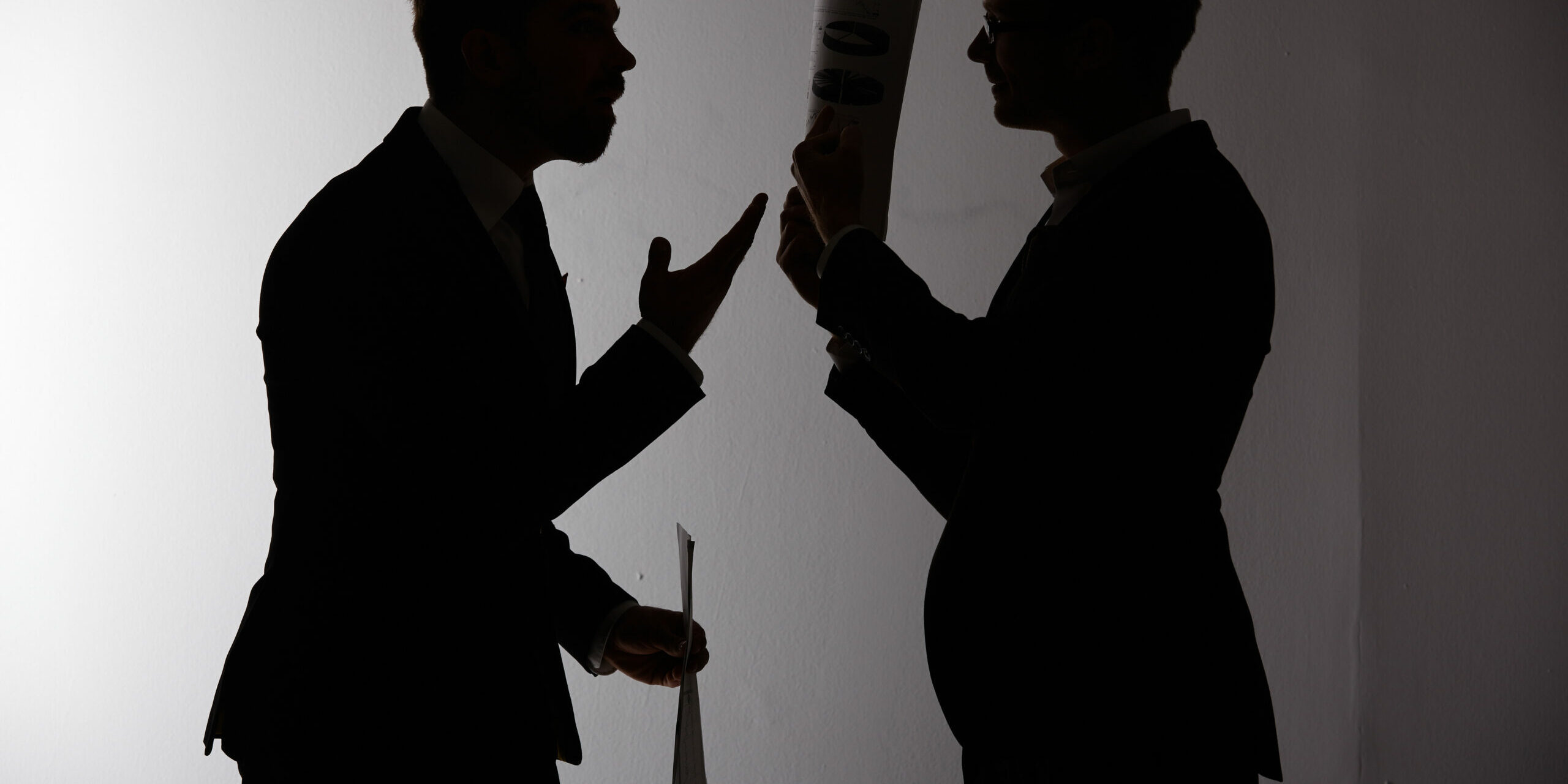 two businessmen arguing