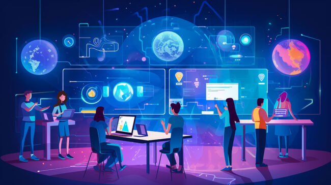 Multicultural learners engage in a holographic digital learning